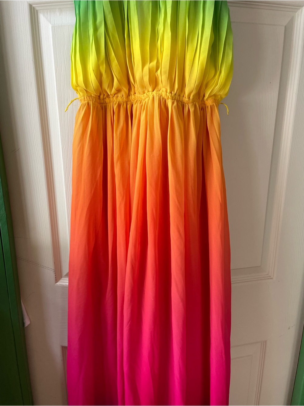 Rainbow Ombre Maxi Dress - Green to Purple - Picture 3 of 14